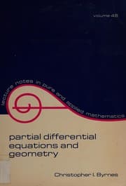 Tapa de Partial differential equations and geometry