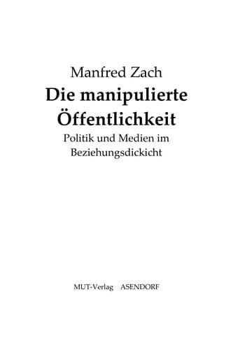 Tapa de Die manipulierte Öffentlichkeit