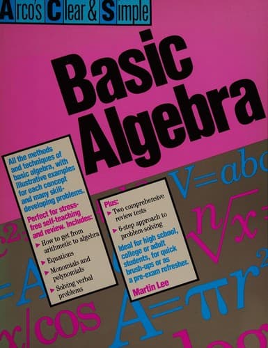 Tapa de Clear & Simple Basic Algebra (Clear and Simple)