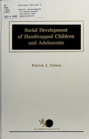 Tapa de Social development of handicapped children and adolescents
