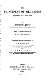 Tapa de The Principles of Mechanics Presented in a New Form