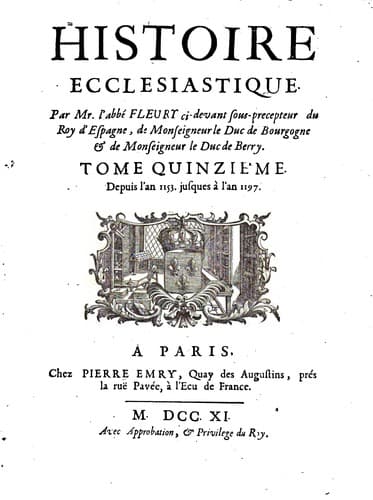 Tapa de Histoire ecclésiastique