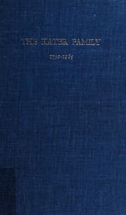 Tapa de The Kater family, 1750-1965