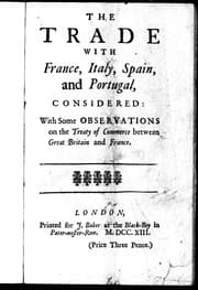 Tapa de The trade with France, Italy, Spain, and Portugal considered