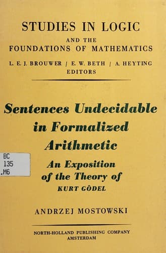 Tapa de Sentences undecidable in formalized arithmetic