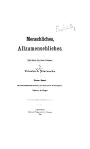 Tapa de Menschliches, Allzumenschliches: Ein Buch für freie Geister