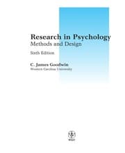 Tapa de Research in psychology methods and design