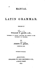 Tapa de Manual Latin Grammar