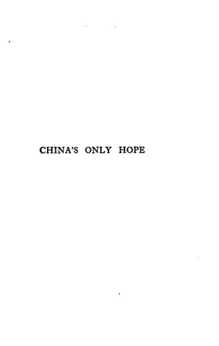 Tapa de China's Only Hope: An Appeal