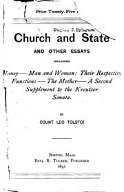 Tapa de Church and state and other essays