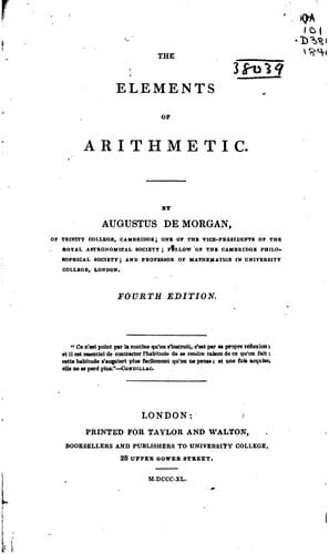 Tapa de The Elements of Arithmetic...