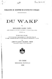 Tapa de Du wakf, Mohammed Kadri Pacha