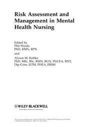Tapa de Risk assessment and management in mental health nursing