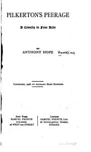 Tapa de Pilkerton's Peerage: A Comedy in Four Acts
