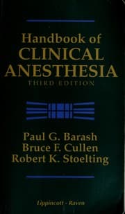 Tapa de Handbook of clinical anesthesia