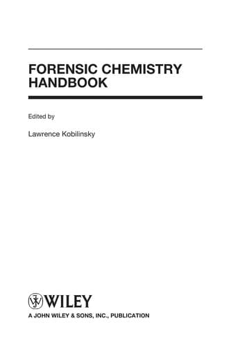 Tapa de Forensic chemistry handbook