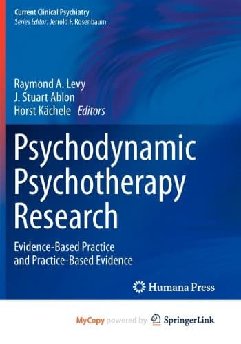 Tapa de Psychodynamic Psychotherapy Research
