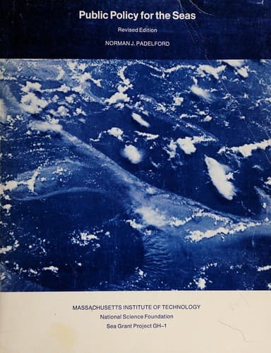 Tapa de Public policy for the seas