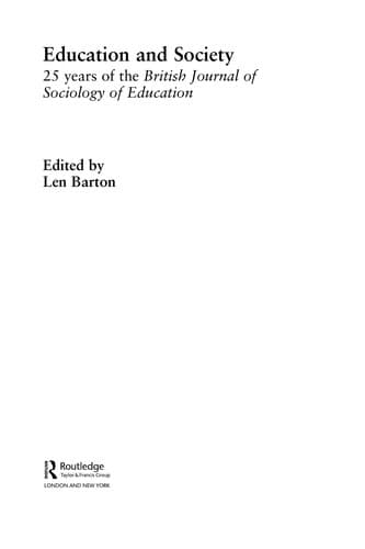 Tapa de Education and society
