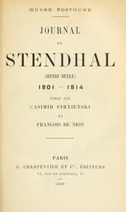 Tapa de Journal de Stendhal (Henri Beyle) 1801-1814