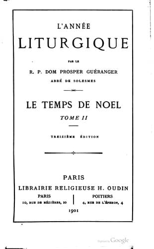 Tapa de L' année liturgique