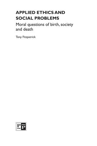 Tapa de Applied ethics and social problems