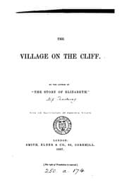 Tapa de The village on the cliff, by the author of 'The story of Elizabeth'
