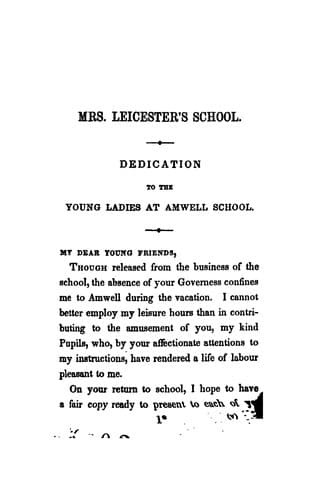 Tapa de Mrs. Leicester's School