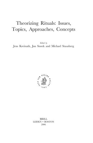 Tapa de Theorizing rituals