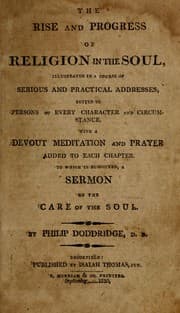 Tapa de The rise and progress of religion in the soul