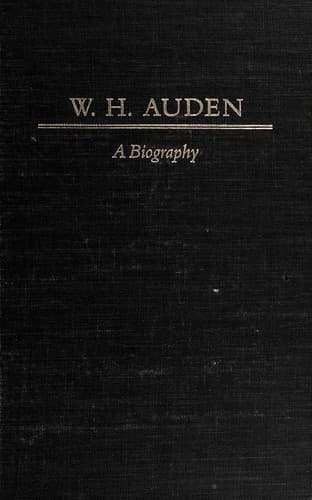 Tapa de W.H. Auden, a biography