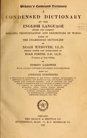 Tapa de Webster's condensed dictionary