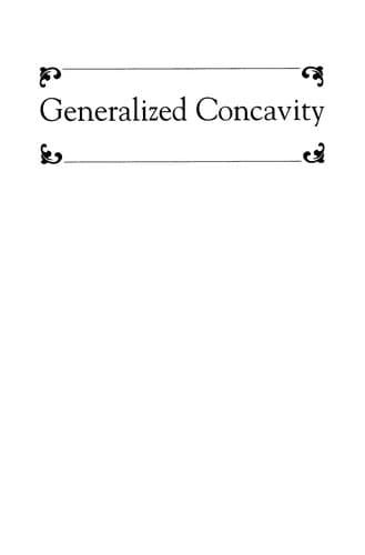 Tapa de Generalized concavity