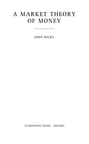 Tapa de A market theory of money