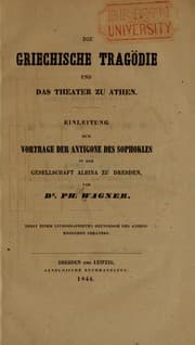 Tapa de Die griechische tragödie und das theater zu Athen