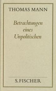 Tapa de Betrachtungen eines Unpolitischen ( Frankfurter Ausgabe). (Bd. 13)