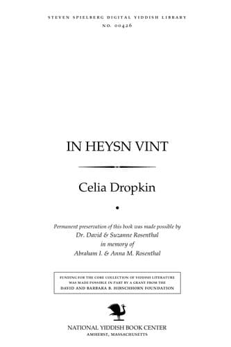 Tapa de In heysn vinṭ
