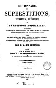 Tapa de Dictionnaire des superstitions, erreurs, préjugés et traditions populaires