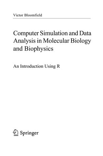 Tapa de Computer simulation and data analysis in molecular biology and biophysics