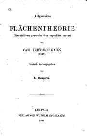 Tapa de Allgemeine Flächentheorie
