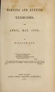 Tapa de Morning and evening exercises, for April, May, June