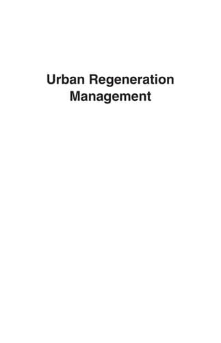 Tapa de Urban regeneration management
