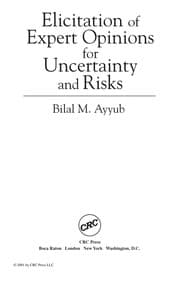 Tapa de Elicitation of expert opinions for uncertainty and risks