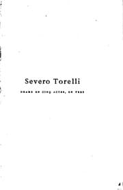 Tapa de Severo Torelli: drame en cinq actes, en vers