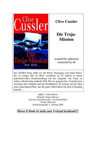Tapa de Die Troja-Mission