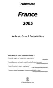 Tapa de Frommer's France 2005