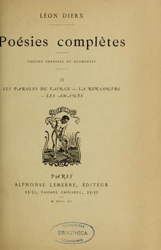 Tapa de Poésies complètes