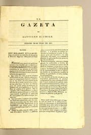 Tapa de Gazeta de Santiago de Chile