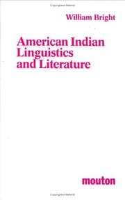 Tapa de American Indian linguistics and literature