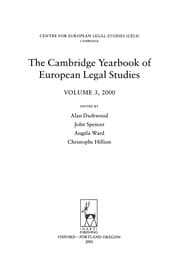 Tapa de The Cambridge yearbook of European legal studies